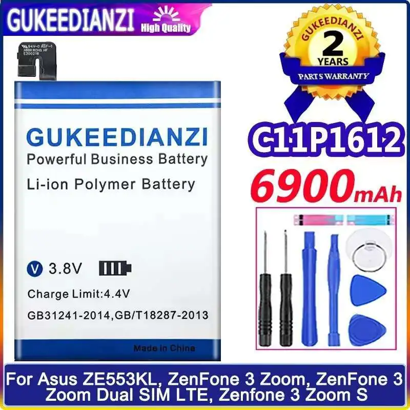 

Mobile Phone Battery C11P1612 6900mAh For Asus ZE553KL, Zenfone 3 Zoom, Zenfone 3 Zoom Dual Sim LTE, Zenfone 3 Zoom S