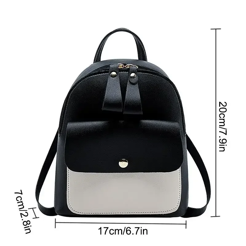 Backpack Female Ladies School Multi-function Small Mini Bagpack for Bag Women Shoulder PU Leather Teenage Kids Travel Handbag