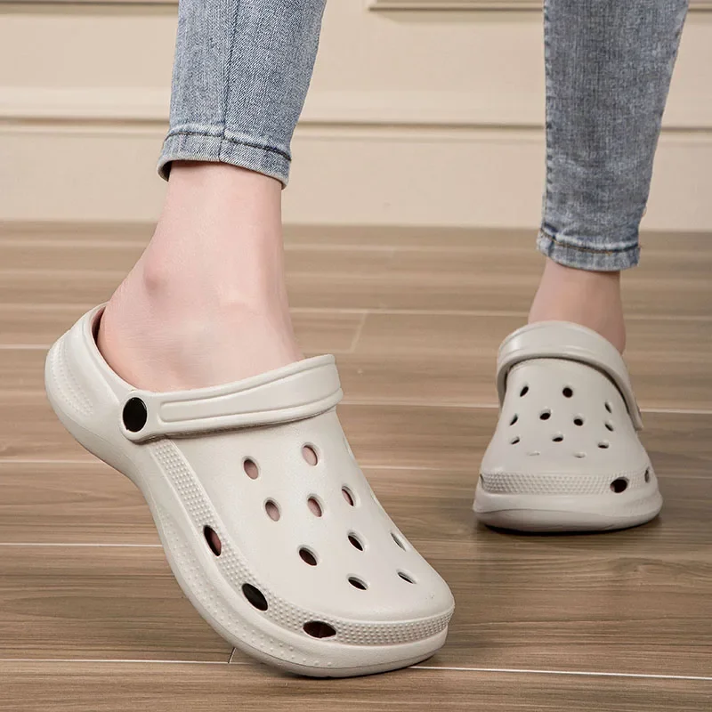 Plus Size 46 47 48 Summer Men Clogs Slippers Men's and Women's Leisure Slides Beach Shoes Home Garden Shoes Outdoor Sandals image 4