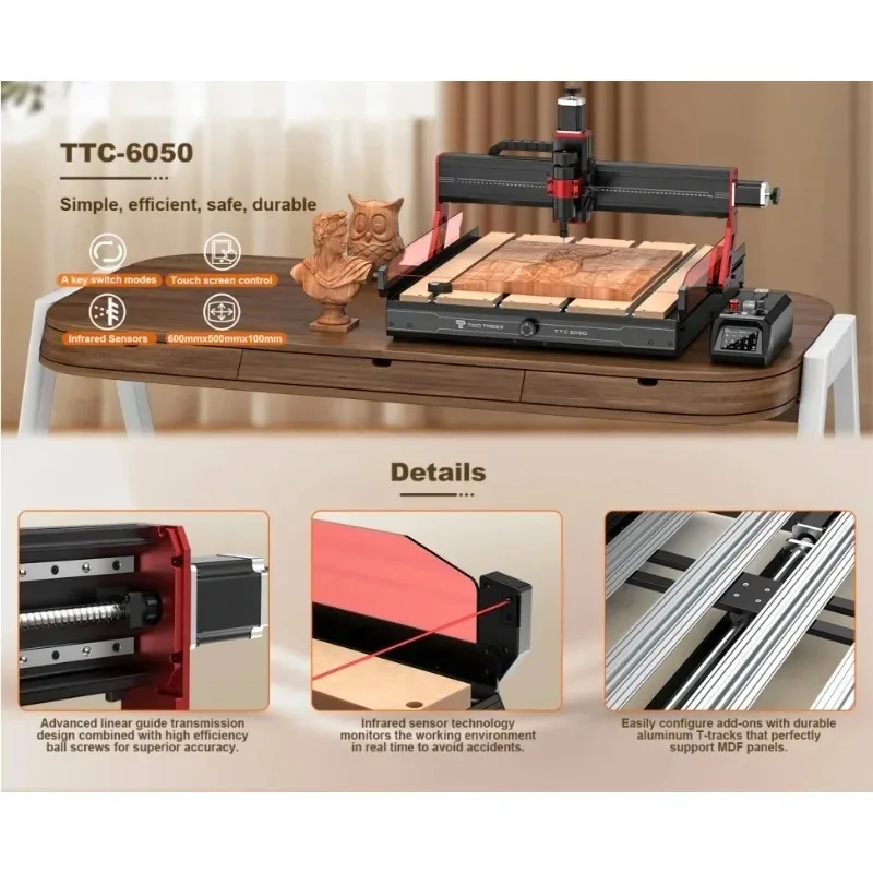 

Миниатюрный станок для лазерной резки кожи с ЧПУ из алюминия, 4/5 осей, для листового металла, с двигателем 775, комплектующие для дерева и ПВХ