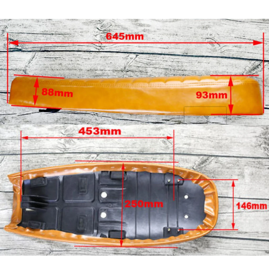 

Мотоциклетное винтажное сиденье-седло из искусственной кожи, универсальное, для кафе-рейсеров и кастомных мотоциклов