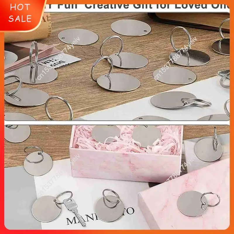 55 قطعة من العلامات الفارغة المعدنية - فراغات ختم مستديرة من الفولاذ المقاوم للصدأ مقاس 1.5 بوصة مع فتحة، لصنع المجوهرات بنفسك A62X #6