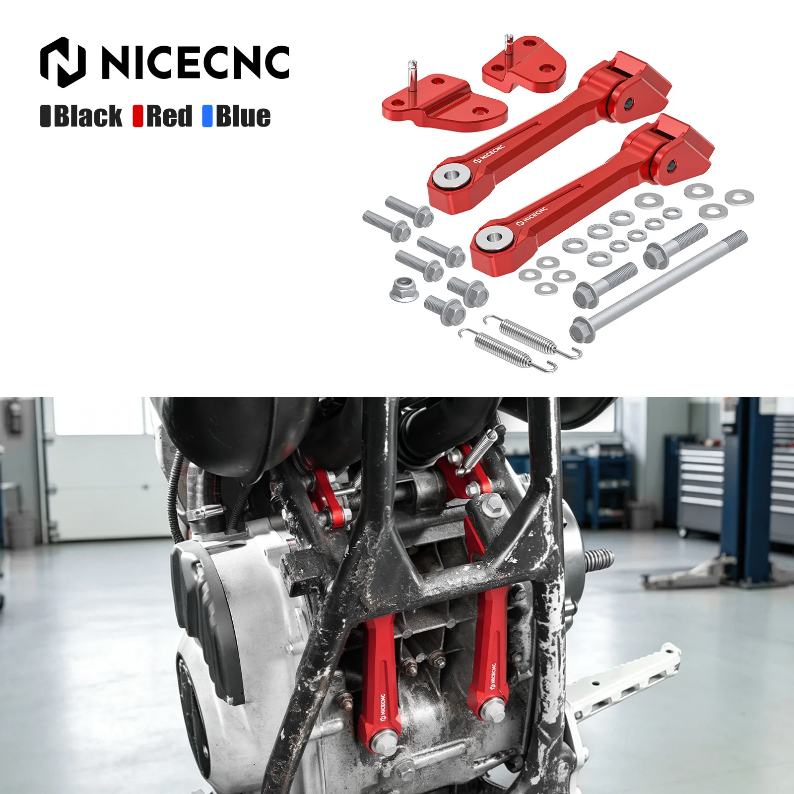 NICECNC For Yamaha Banshee Motor Mounts Set For Yamaha Banshee 350 1987-2006 ATV Accessories Aluminum Torsional Resistance