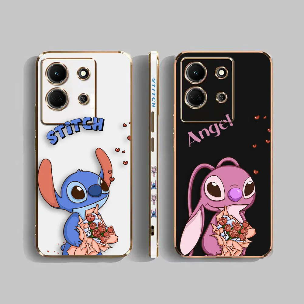 

Cover Smooth E-TPU Phone Case Infinix NOTE 30 12 G96 12I 11 10 10I SMART 5 6 7 8 ZERO 20 X 5G PRO Case Cute Lion S-Stitch Angel