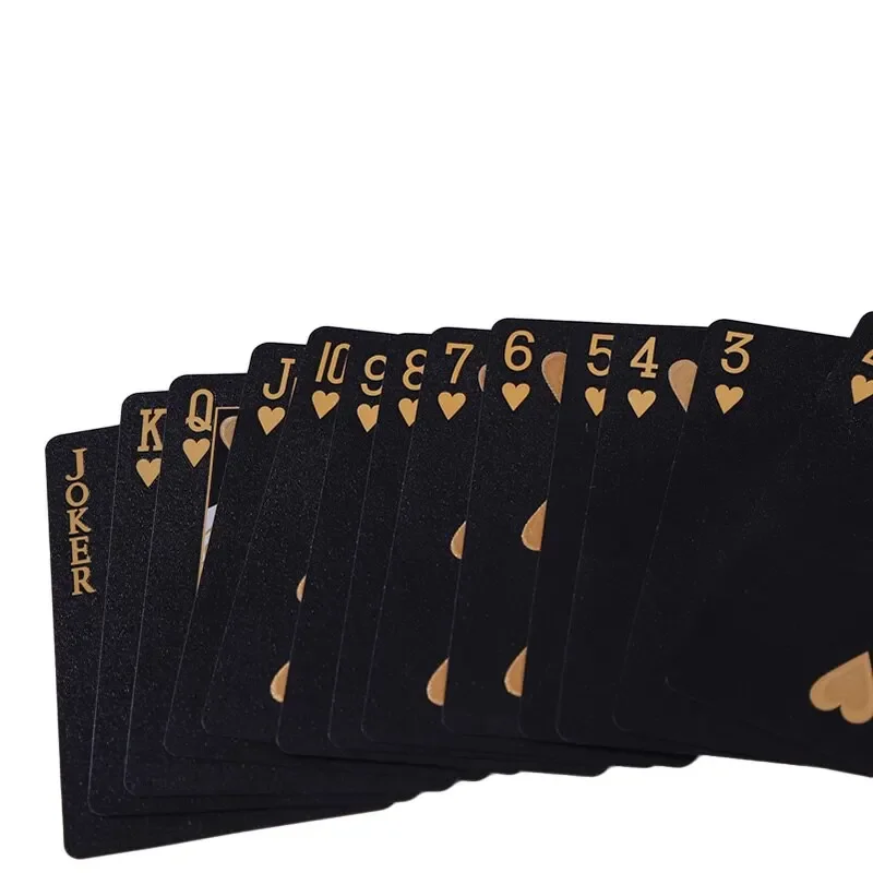 Juego de cartas de Color negro y dorado, conjunto de póker resistente al agua, paquete mágico Dmagic, juego de mesa, colección de regalo