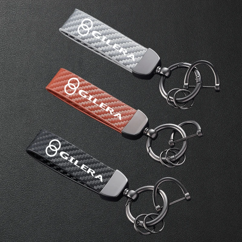 Llavero de Metal con Patrón de Fibra de Carbono de Alta Calidad para Motocicletas Gilera GP800 Fuoco Nexus 500 Runner 50 125 200