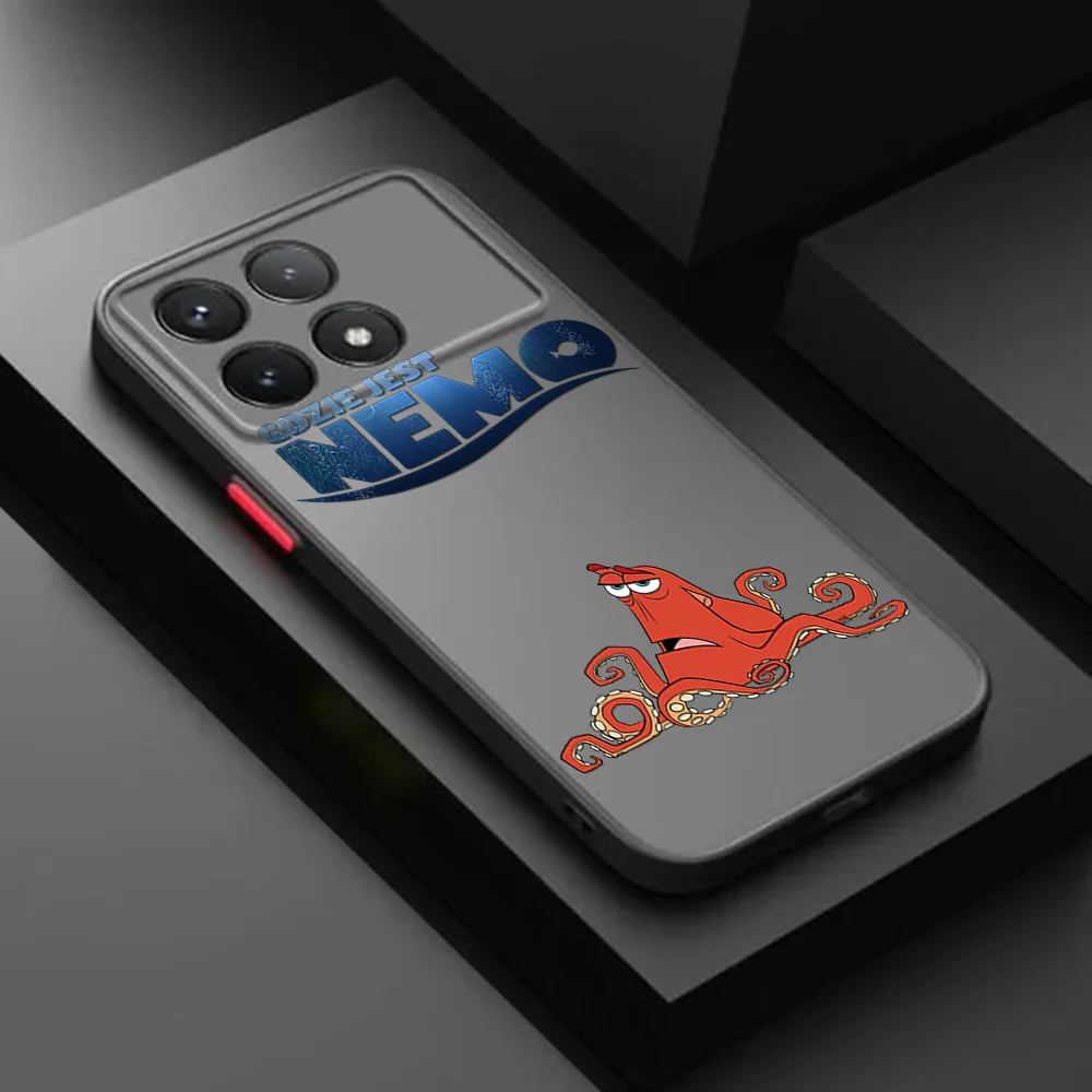 حافظة لهاتف شاومي 13 برو ريدمي نوت 13 بوكو F3 X3 X4 X5 M5s A1 A2 A4 K40 العثور على نيمو الكرتون نمط غطاء أسود شفاف