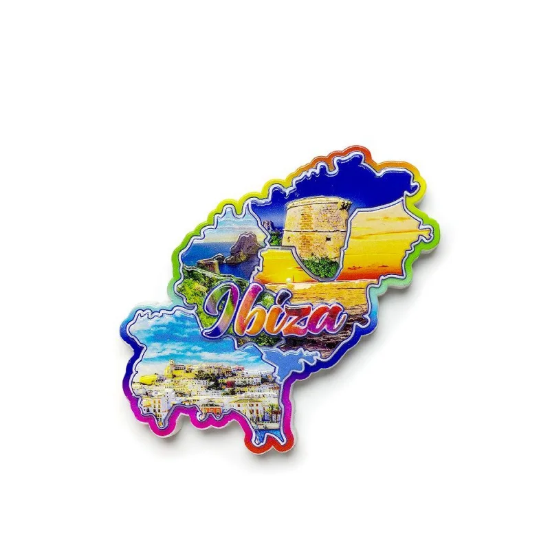 

Ibiza Island Cultural Tourism Souvenirs Home Decorations Map Outline3D3D Magnetic Refrigerator Sticker