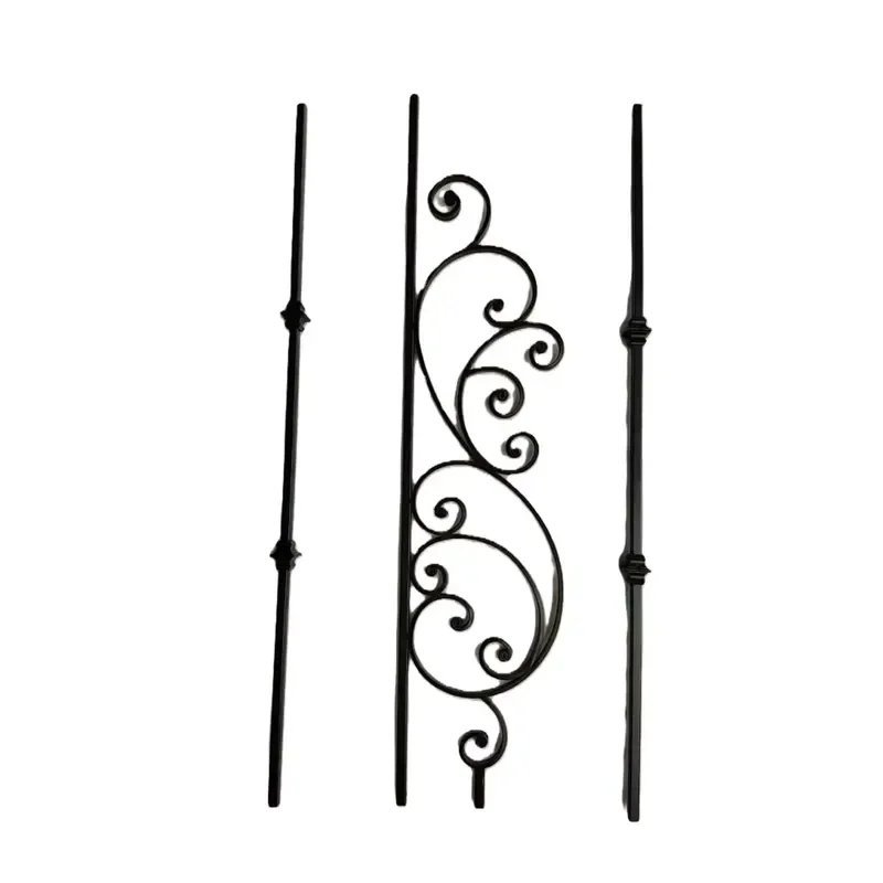 Modern Steel Staircase Balcony Railing Hollow Design Easy Install for Villas Customizable Size