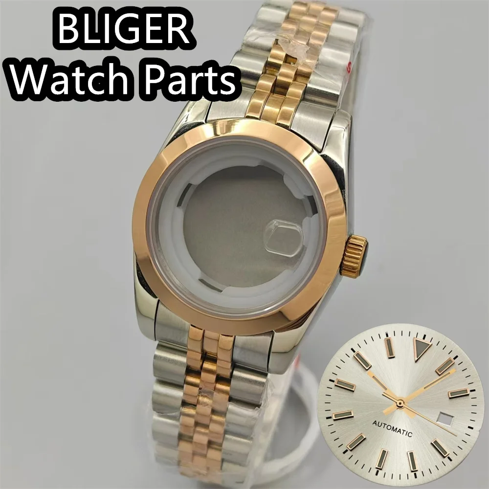 31mm Stainless Steel Sapphire Glass Watch Case For Ladies Women Fit NH05 Movement Mechanical Watch Modification Accessories