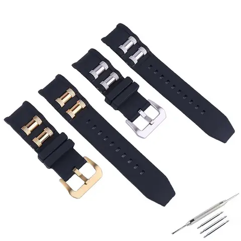 26mm men's rubber watch band accessories compatible for Invicta Pro Diver Metal screw watch strap women silicone sport wristband