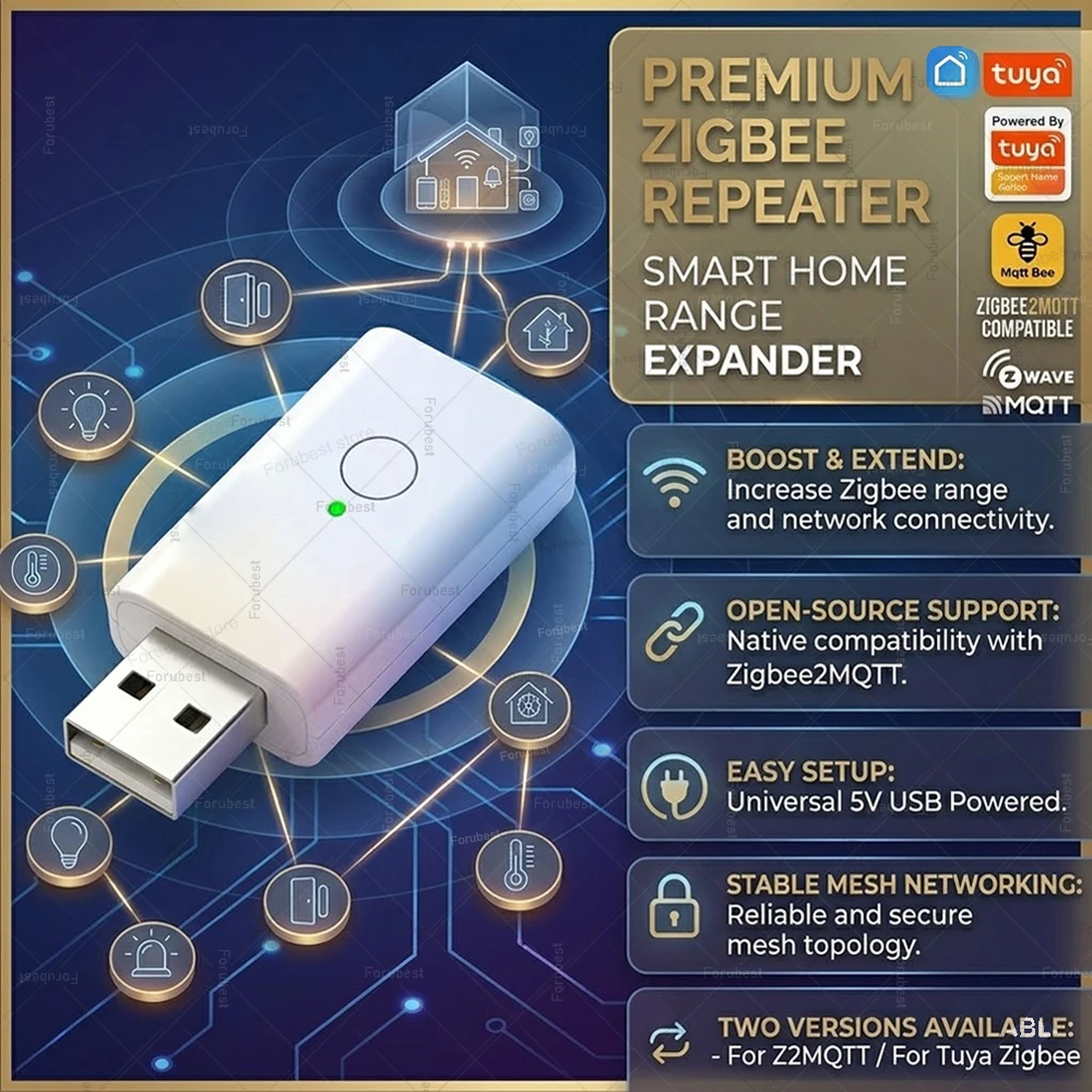

Smart Zigbee 3.0 Signal Repeater Amplifier USB Zigbee Range Extender Smart Home Device Expand Automation Via Tuya Z2MQTT Gateway