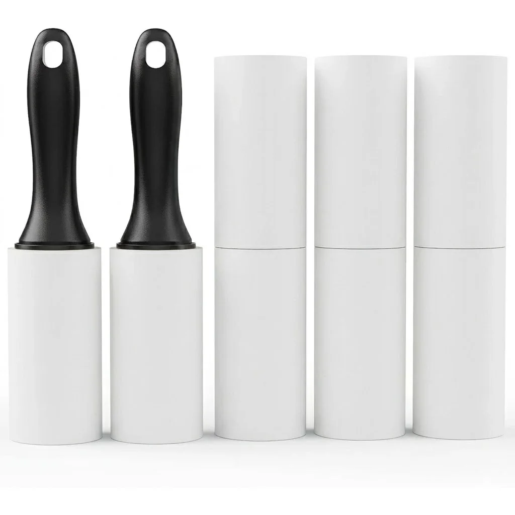 Extra Sticky Lint Rollers for Pet Hair, 360/480 Sheets of Lint Roller Refills and 1/2 Handles, Clothes Roller Sticky for Pet Hai