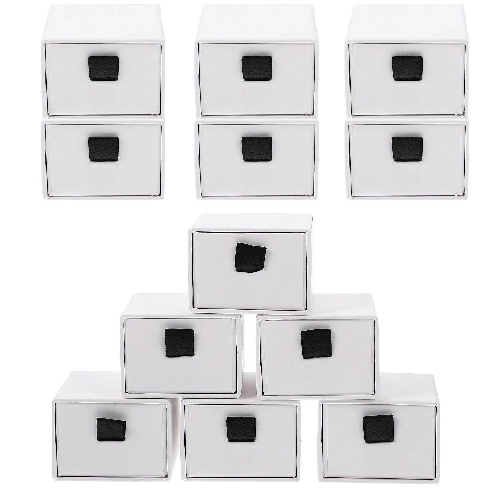 

12 Pcs Jewelry Box Case Organizer Desktop Necklace Drawer Organizers Trays White Storage Containers Travel