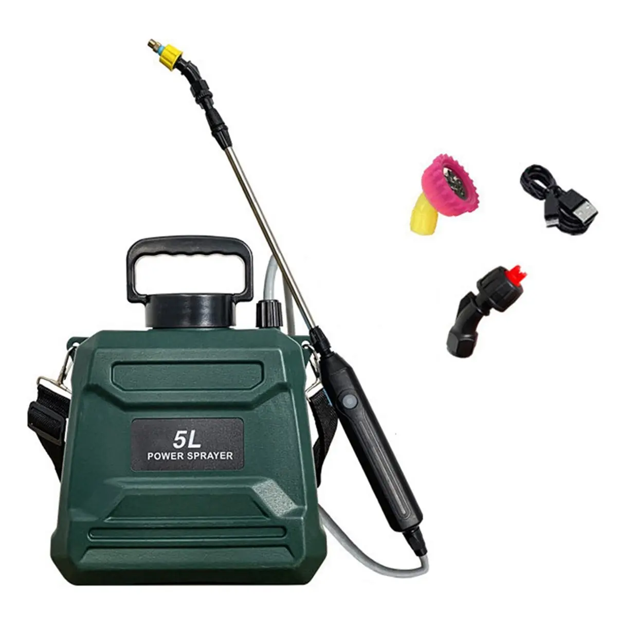 A543P ~New 5L Agricultural , Backpack Type High-Pressure , Electric Irrigation Disinfection Green