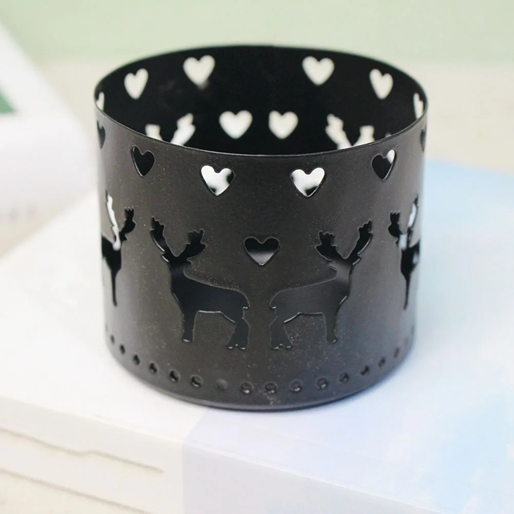 Candeliere in ferro da 2 pezzi, design scavato, decorazione da tavolo in stile vintage chic per varie occasioni, idea regalo