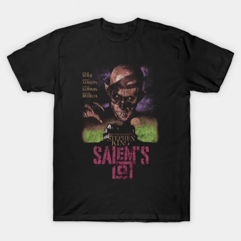 

Retro Salem's Lot, Stephen King Horror movie Vampire Scary Halloween Gift T shirt Large size Tops 100% cotton printed Clothes