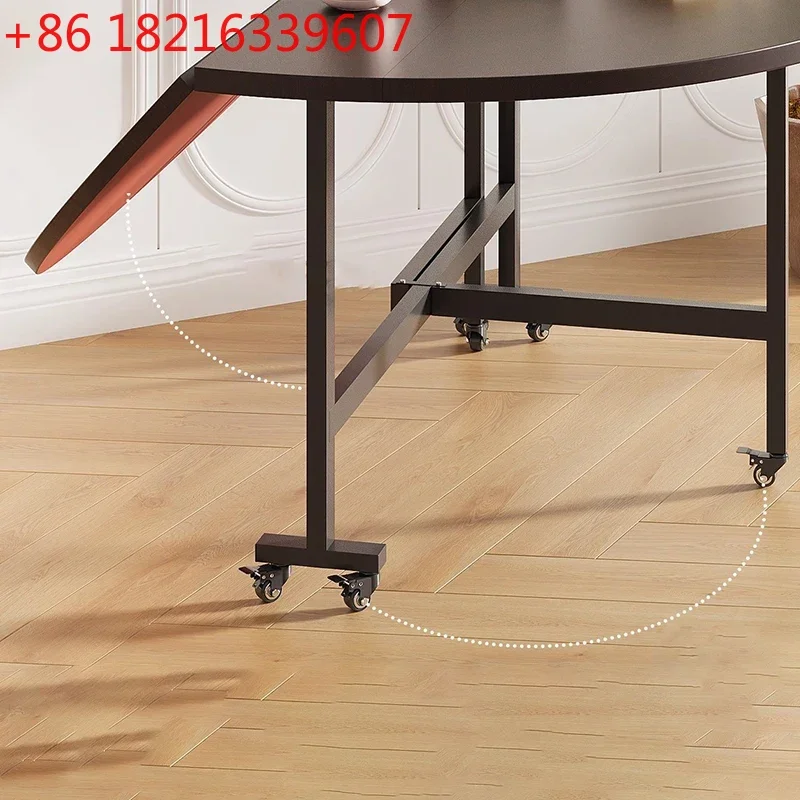 100/120cm Round Dining Table With Turntable For Home Living Room Portable Foldable And Storage Table For Kitchen And Restaurant