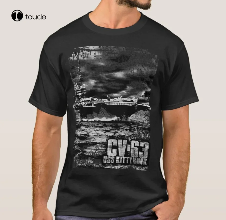 Uss Cv-63 Kitty Hawk Aircraft Carrier T-Shirt. Summer Cotton Short Sleeve O-Neck Mens T Shirt New Xs-5Xl Unisex Cotton