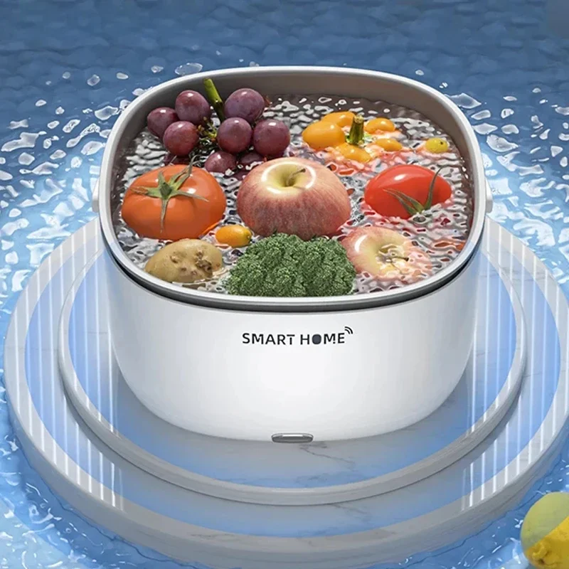 Electric Vegetable And Fruit Washing Machine Food Ultrasonic Washing Bucket Large Capacity Food Grains Purifie Home-appliance