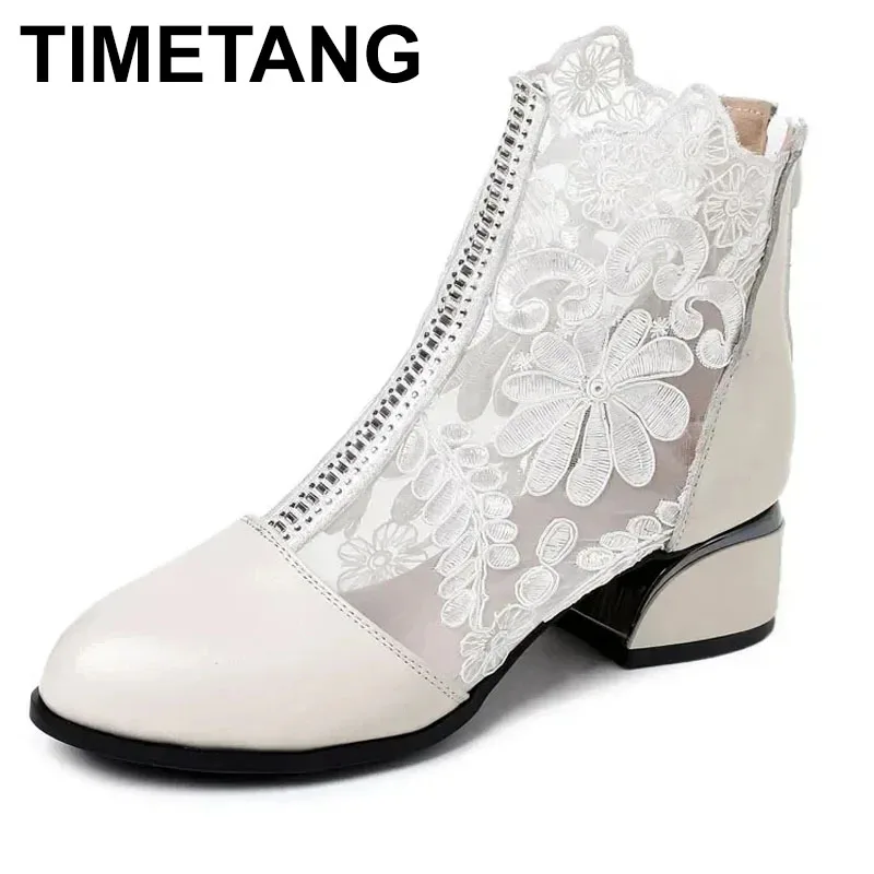 

2025 Lace Shoes Ankle Booties Pink Summer Rhinestone Mesh Bridal Crystal White Wedding Boots Sandals High Heel Suede Big Size