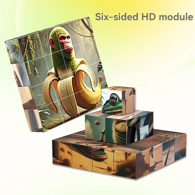 Nouveau bloc de construction AI Shanhaijing bloc magnétique bloc de construction aspiration magnétique bâton en bois assemblage humain bloc de construction jouet