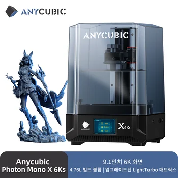 ANYCUBIC 포톤 모노 X 3D 프린터, LCD 9.1 인치, 6K 대형 스크린, 3D 인쇄 4.76L 빌드 볼륨, UV 송진 SLA 3D 프린터