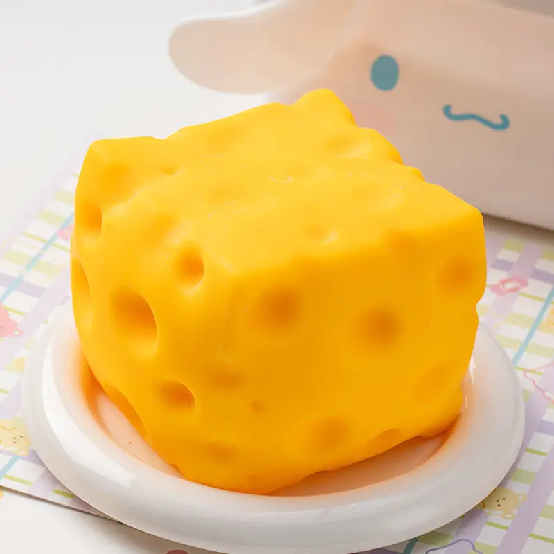 Hot Fruit Stress Ball Crunchy Squeeze Ball Squishy Cheese Peanut Soft Block Feel Fidget Toy ASMR Sensory Anti Stress Ball Adults view 2