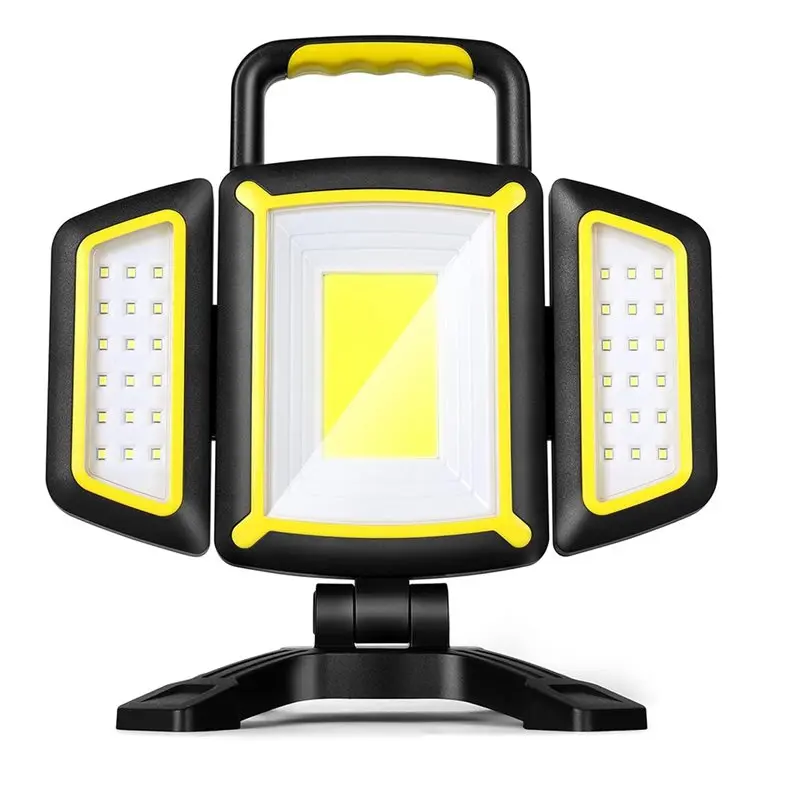 ABJN-Battery Powered Rechargeable Work Light, 30W 3000 Lumen LED Light With 5 Working Modes, Magnetic Design For Car Repair Tool