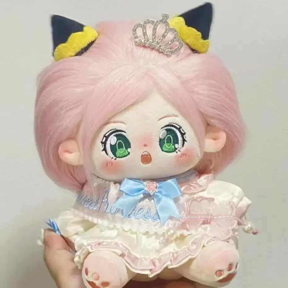 20cm Japanese Anime Spy Girl Anya Forger Kawaii Cosplay Plush Doll Body Dress Up Cotton Doll Soft Plushies Model Toy Gift Xmas