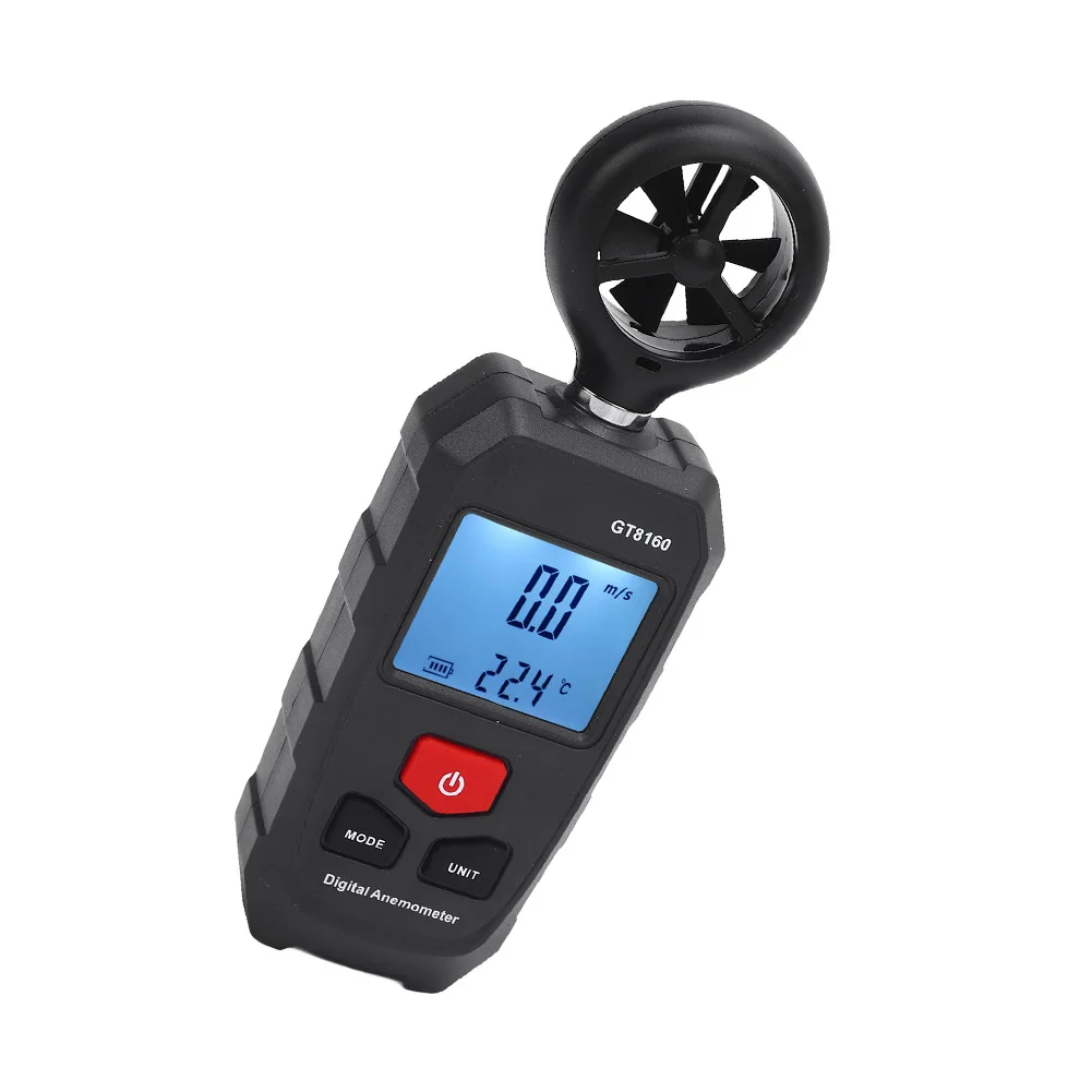 GT8160 Digital Handheld Anemometer Wind Meter With Temperature Humidity Sensor For Outdoor Sailing Weather Testing Tool