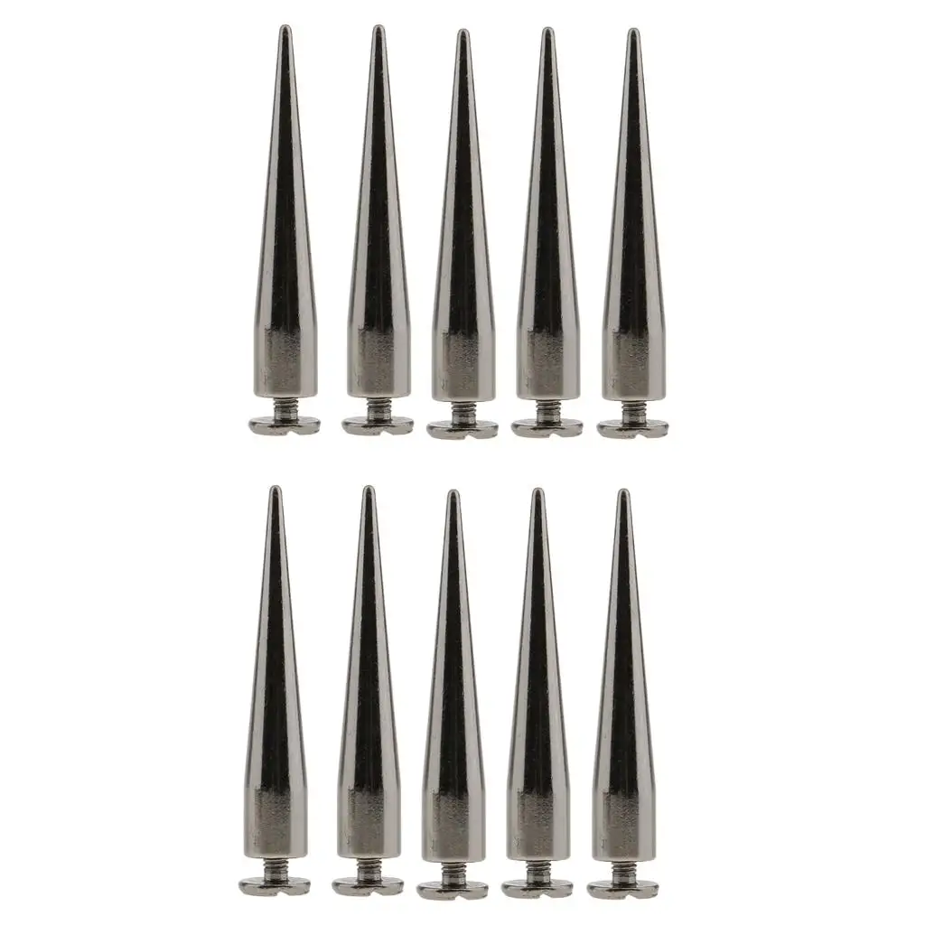 10x40mm Spikes Cone Studs Punk Rock for DIY Leathercraft Accs