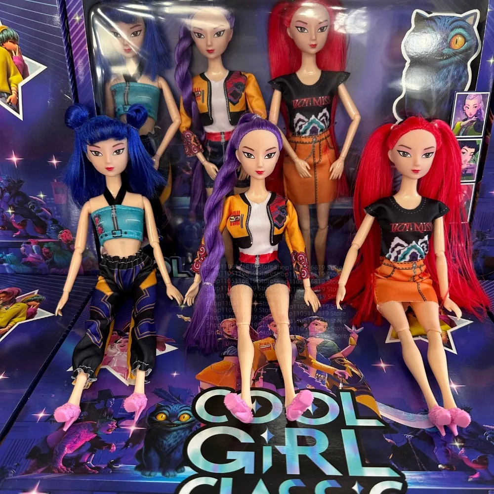 

2026 Новое аниме KPop Охотники на демонов Фигурки Rumi Mira Zoey Huntrix Kawaii Виниловая игрушка Маска Фигурка Кукла Рождественский подарок Декор