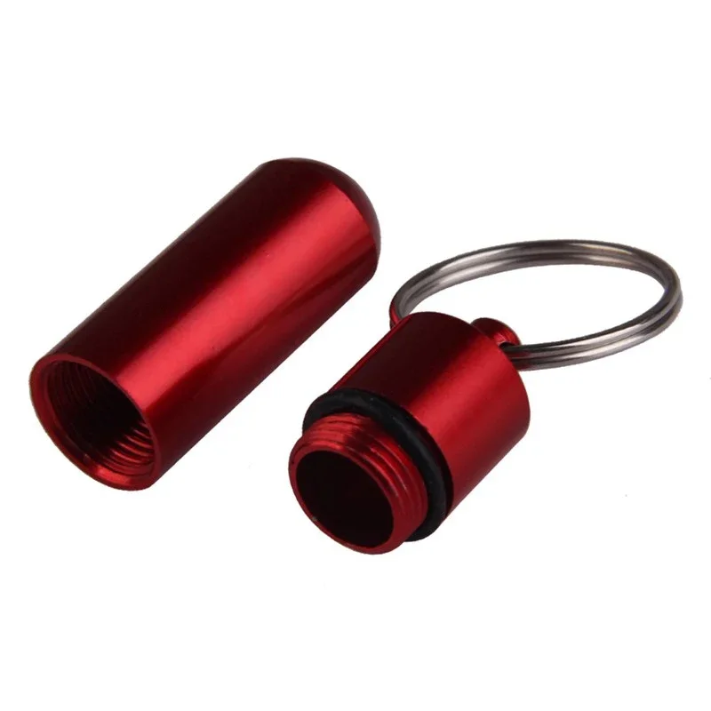 Portable Pill Box Container Mini Aluminium Pill Case Carry Bottle Case Hearing Protection Pocket Earplugs Box Keychain Outdoor