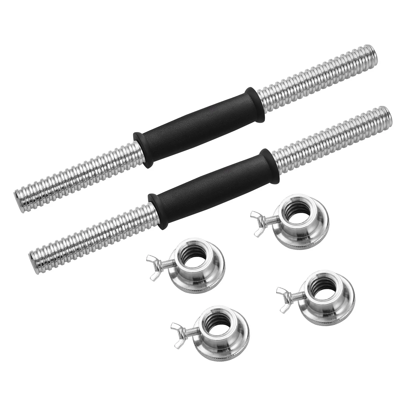 

Dumbells Dumbbell Handles Bars Stainless Steel Nut Barbell Weightlifting Accessories