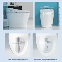 Intelligent Toilet with Voice Control and Hidden Water Tank, Automatic Flushing, Heated Seat and Foam Shield