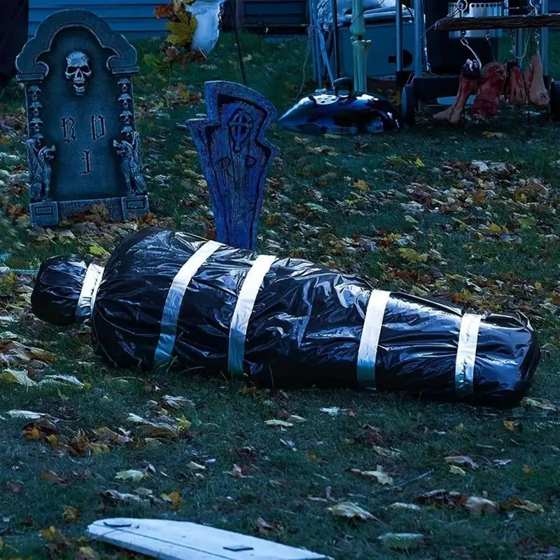 Dead Body Props 4.92 Inches Inflatable Body Bag Corpse Scary Decorations Creepy Fake Body In Bag For Haunted House Decor