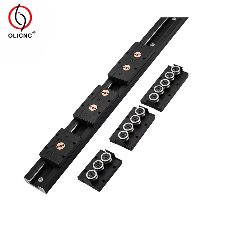 Sgr15 sgr20 sgr25 sgr30 3/4/5 roda com bloqueio corrediça de 500mm 1000mm, trilho guia deslizante personalizável atuador linear quadrado