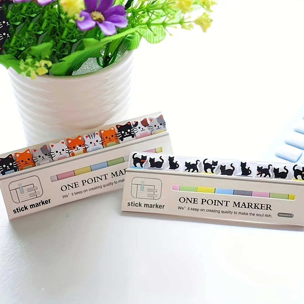 

150 Sheets Kawaii Stationery Cartoon Cat Paw Memo Pad Bookmark Flags Index Tab Sticky Notes Label Paper Stickers