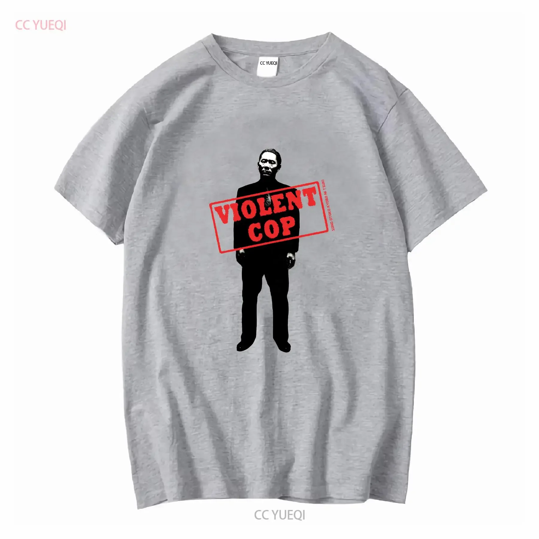 تي شيرت شرطي عنيف تاكيشي كيتانو 1989 HQ ريترو مطبوع عليه فيلم ثقيل الوزن بأكمام طويلة أو قصيرة عتيقة جرافيك مغسول غير رسمي