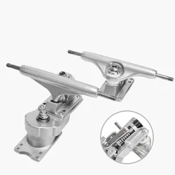 Land Surfboard S7 Bridge Spring Truck 6.25inch Street Punch Bracket Skateboard Truck Bridge Surfskate Truck S7 Silver