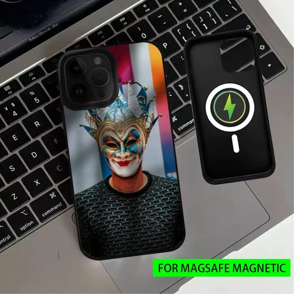 حافظة هاتف Super DJ B-Boris B-Brejcha لهاتف iPhone17,16,15,14,13,12,11 Plus، Pro Max Magnetic للشحن اللاسلكي Magsafe