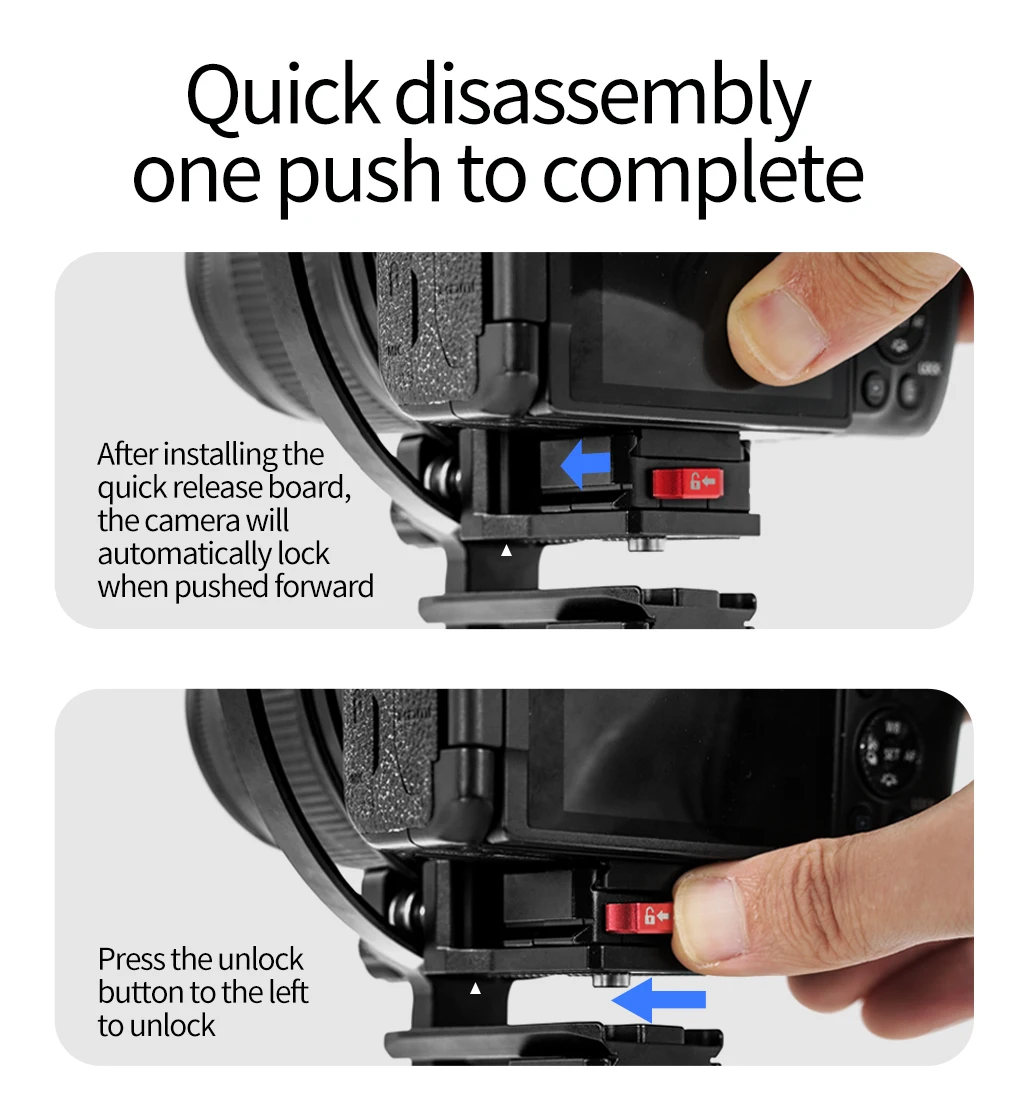 Neue DSLR Kamera Objektiv Unterstützung Halterung Halbrunden Ring Horizontale Vertikale Schnell Schalter Halterung für Canon Nikon Stativ Stabilisator – Detail 4