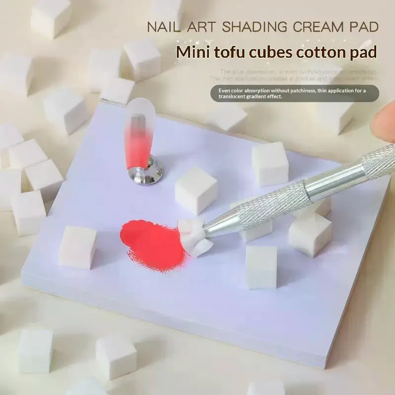 200/500Pcs Blush Gradient Nail Brushes Gel Polish Sponge Pen Manicure Tools Square Nail Art Sponge Set