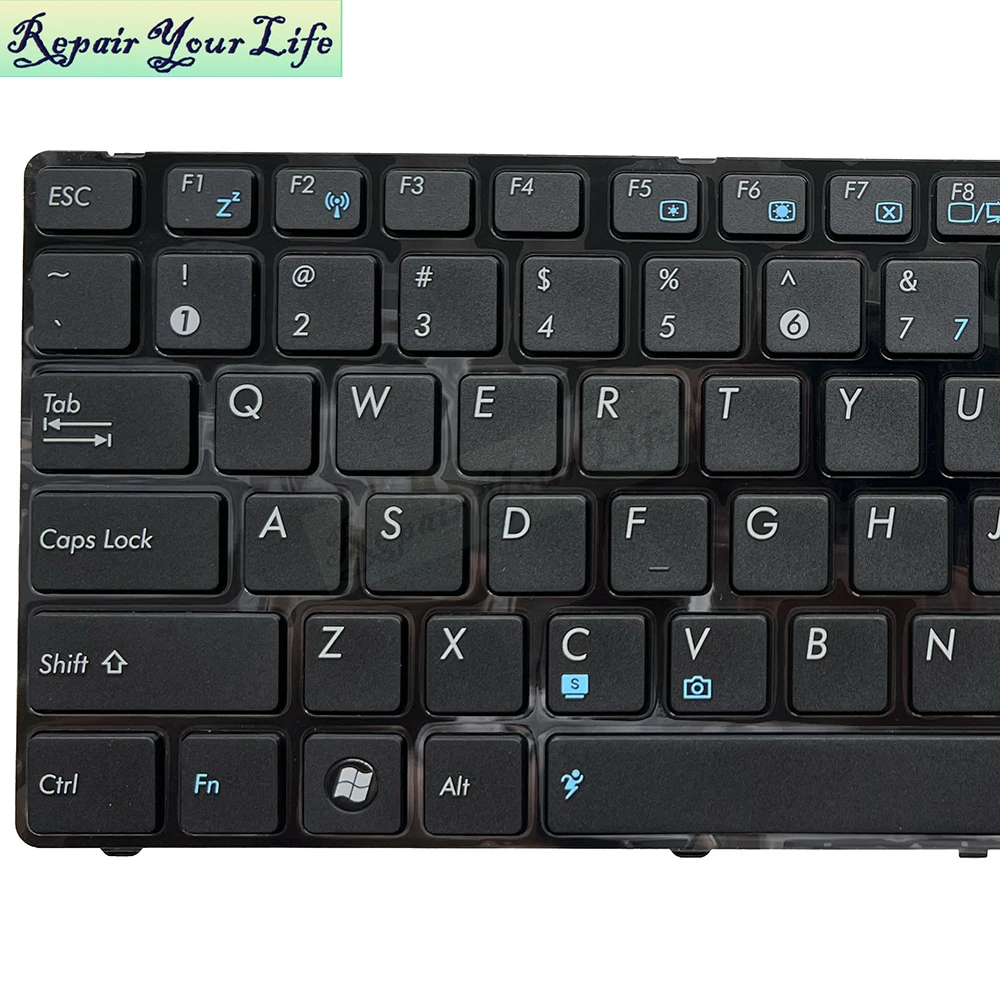 US English Laptop Keyboard For ASUS K43S A43S K43SA A43SA K43SJ Replacement Keyboards Notebook Teclado Black Frame V11134GES1