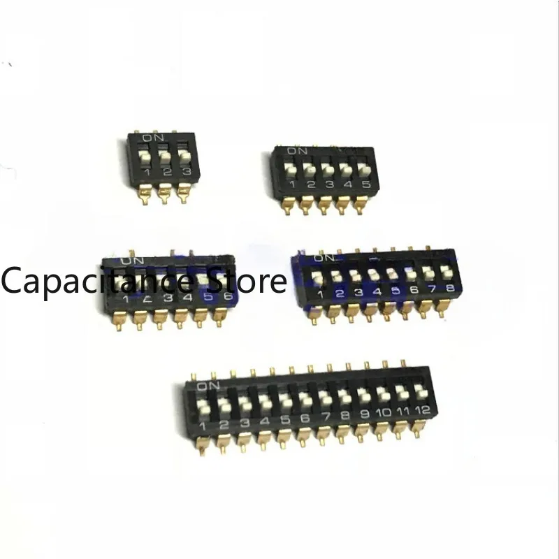 

10PCS DIP switch SMD DM-03 04 06 08 12 gold plated foot 2.54mm pitch program