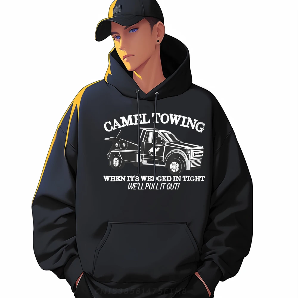 

O Neck Camel Towing Inappropriate Humor Adult Mens Hoodies Funny Long Sleeve Hoodies Special Casual Hoodies