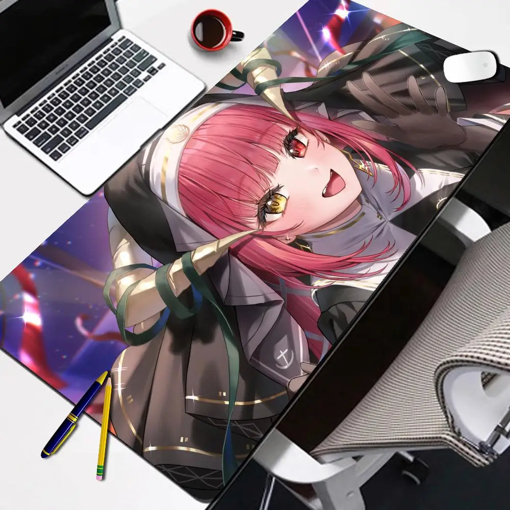 

XXL Laptop Game Hololive Mouse Pad Houshou Marine Kawaii Desk Mouse Mat PC Computer Keyboard Pad Gaming Accessories Anime