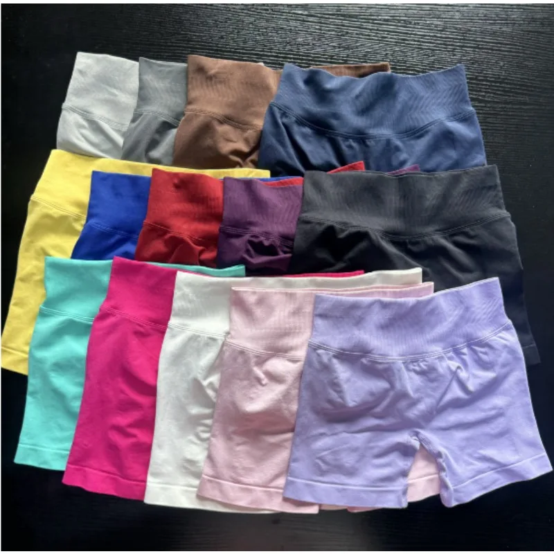 

New Seamless Waistband Shorts Breathable Outdoor Sports Fitness Pants Butt-lifting Tight-fitting Peach Butt Yoga Pants