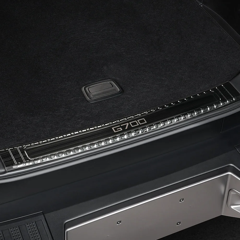 For JETOUR G700 2025-2026 Car Rear Trunk Welcome Pedal Door Sill Guard Scuff Protector Strip Interior Modification Accessories